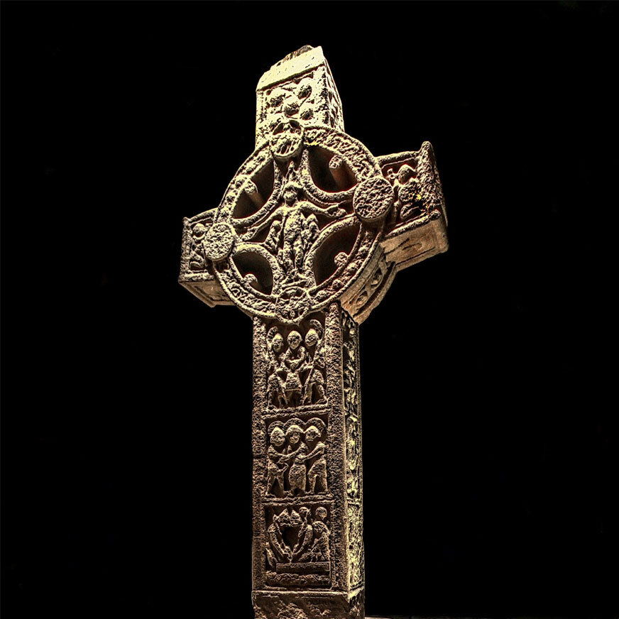 High stone Crosses of Ireland: The Clonmacnoise Cross of Scriptures