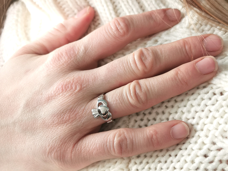 Diamond claddagh ring. 14K rose gold heart shaped diamond claddagh. – Irish  Jewelry Design