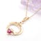 Gorgeous Yellow Gold July Birthstone Necklace For Women - Gallery