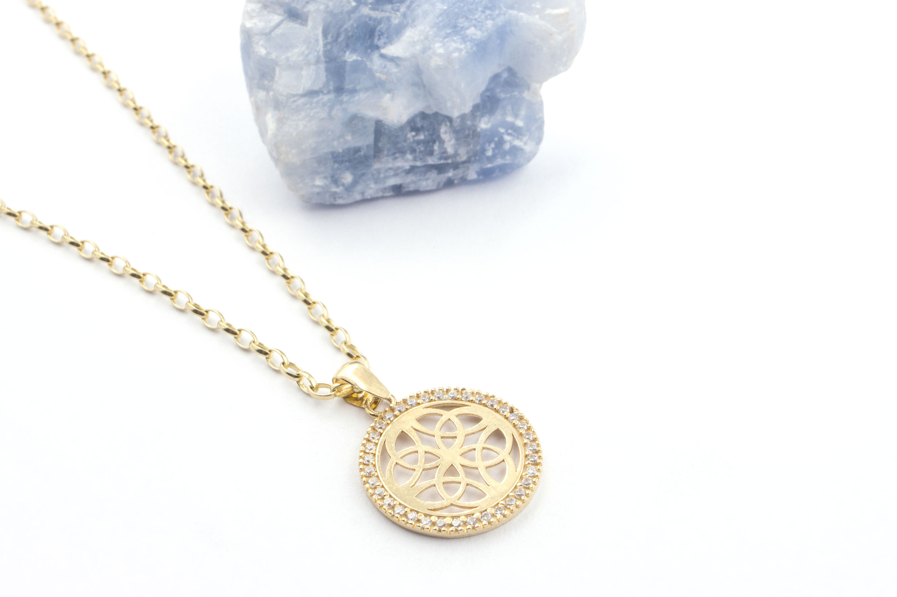 celtic halo necklace