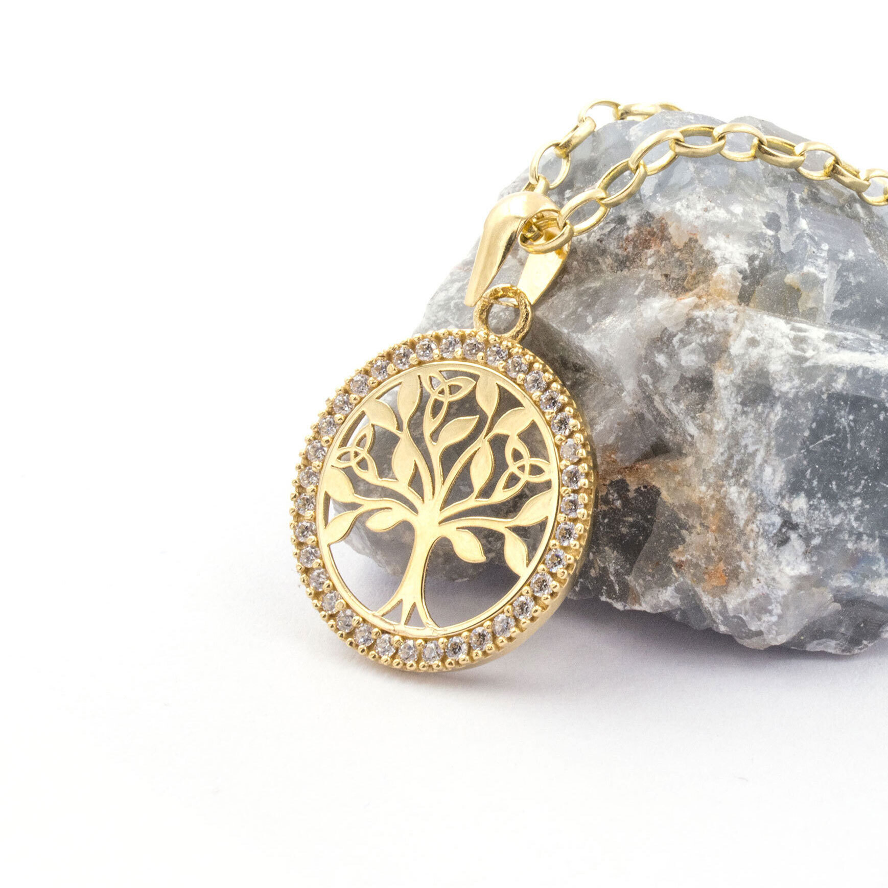 Celtic Tree of Life Halo Necklace