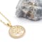 Striking Yellow Gold Tree of Life Necklace For Women. Pictured Flat. - Gallery