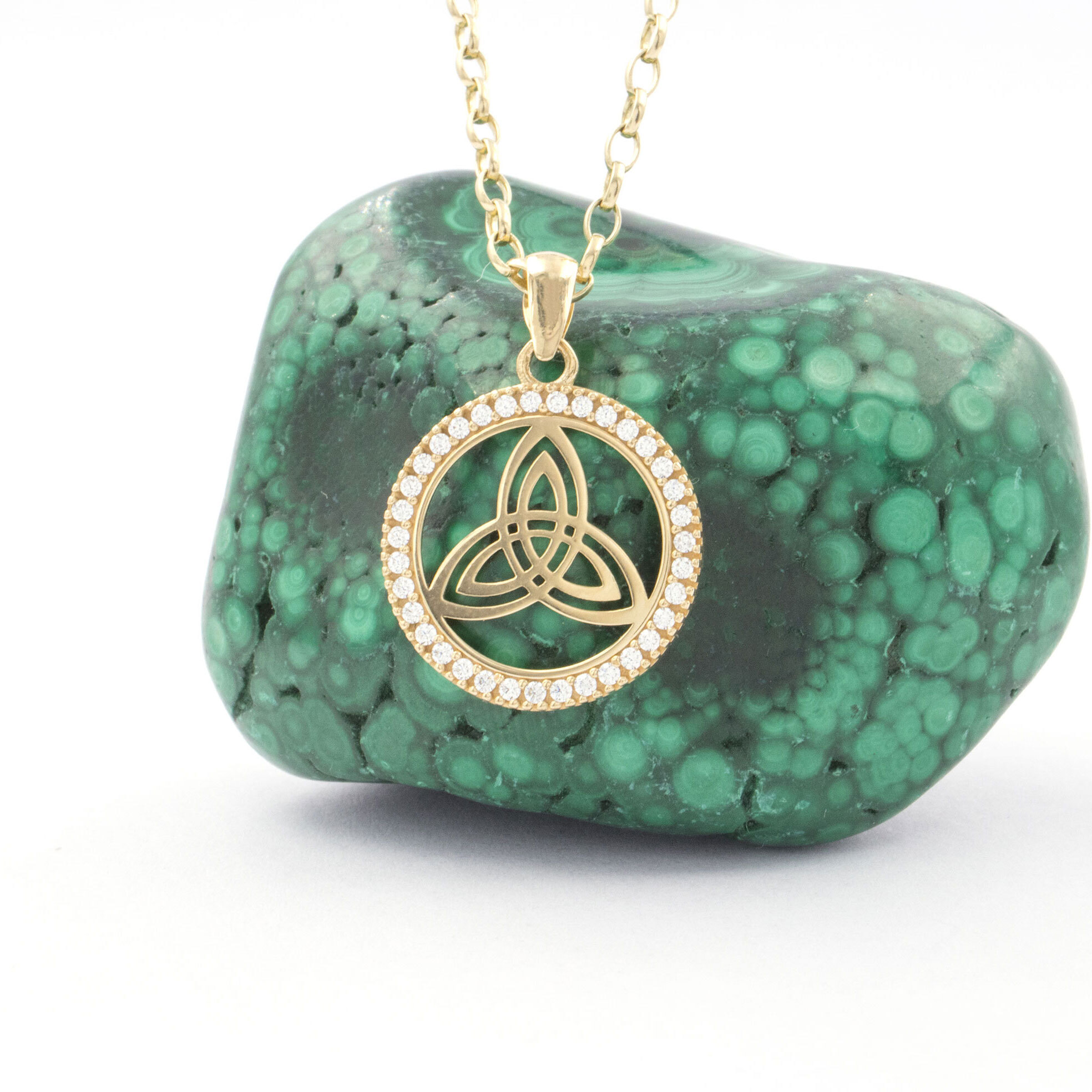 Trinity Knot Halo Necklace