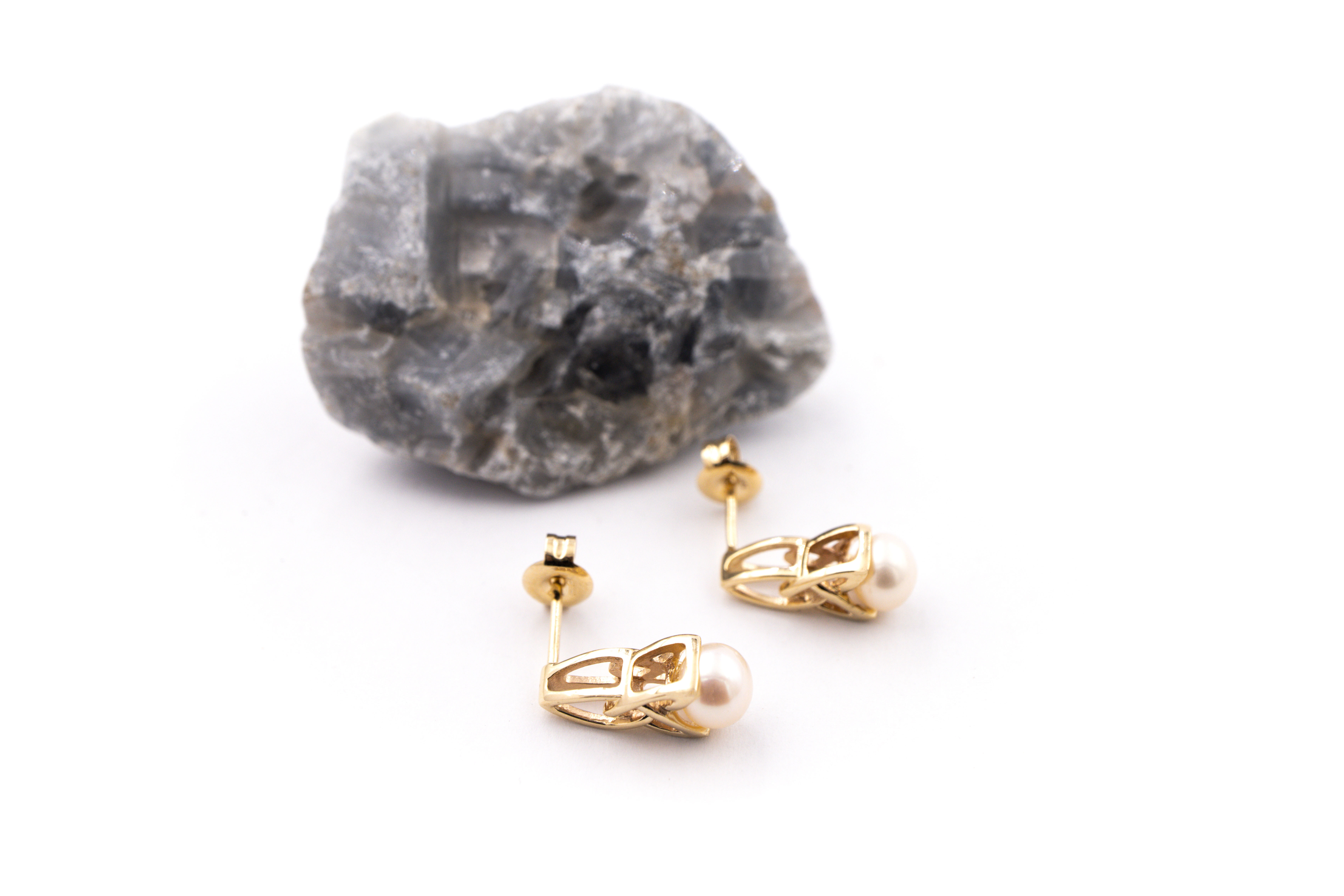 Authentic Yellow Gold Trinity Knot Gift Set For Women