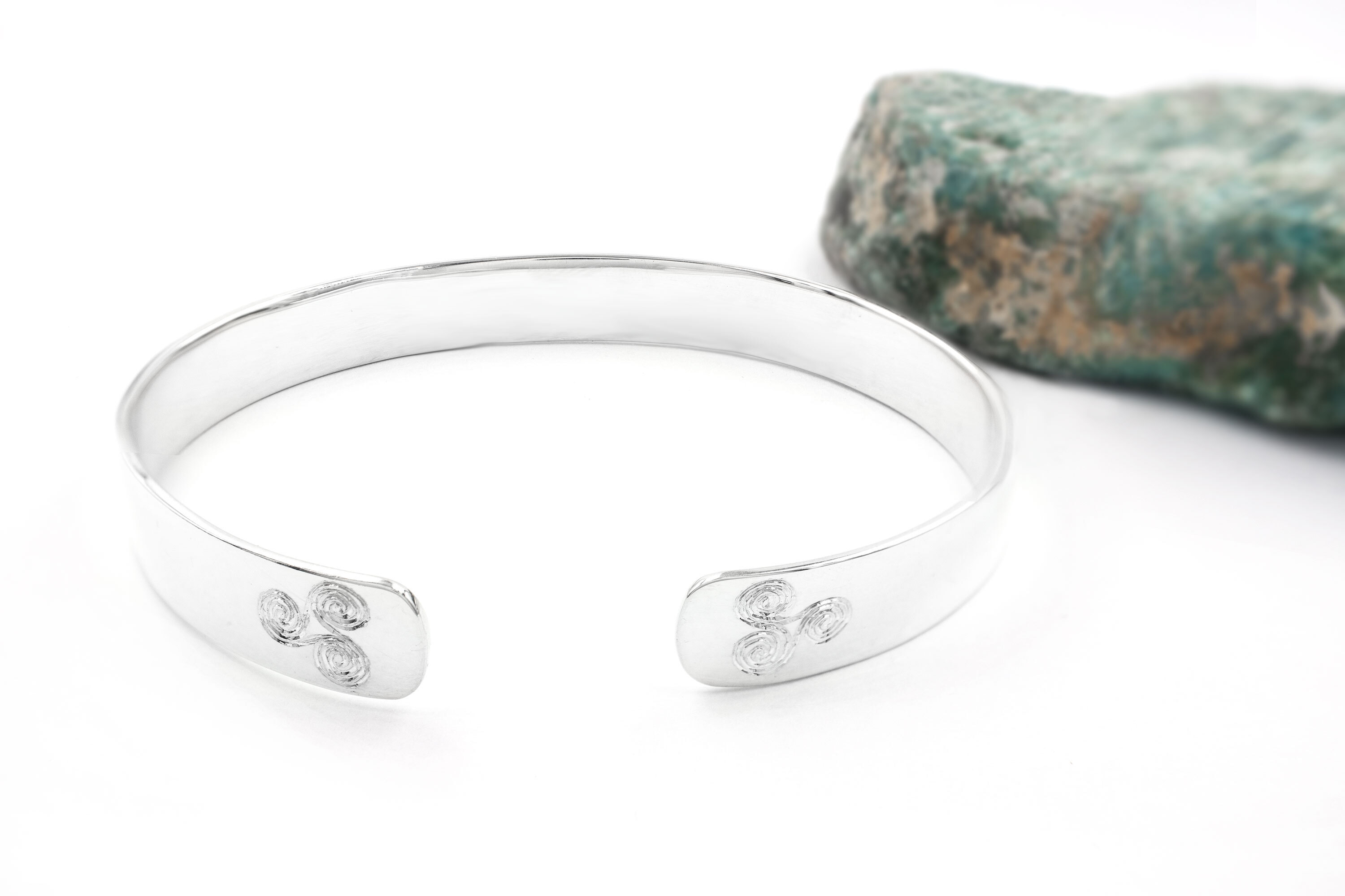 Genuine Sterling Silver Ogham & Newgrange Bracelet For Men