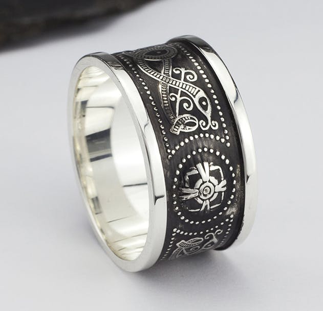 Extra Wide Ardagh Chalice Ring, From Ireland - Main Image