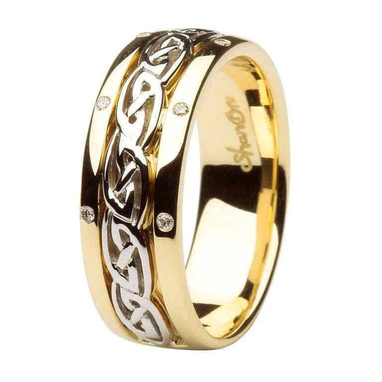 Mens gold deals celtic rings