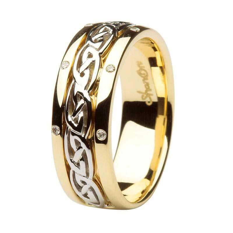 Ladies Diamond Set Celtic Knot Wedding Ring