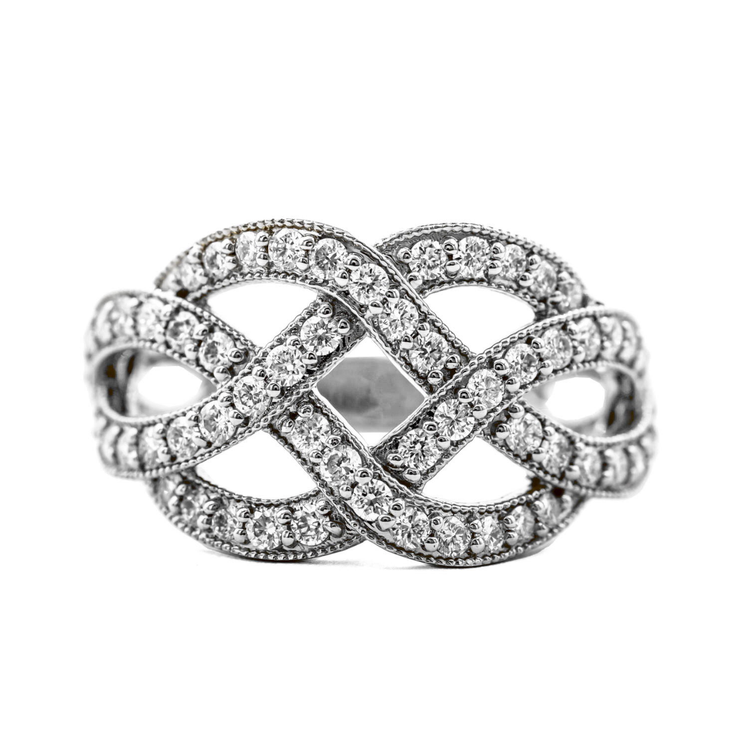 14K gold Diamond Celtic Knot Ring