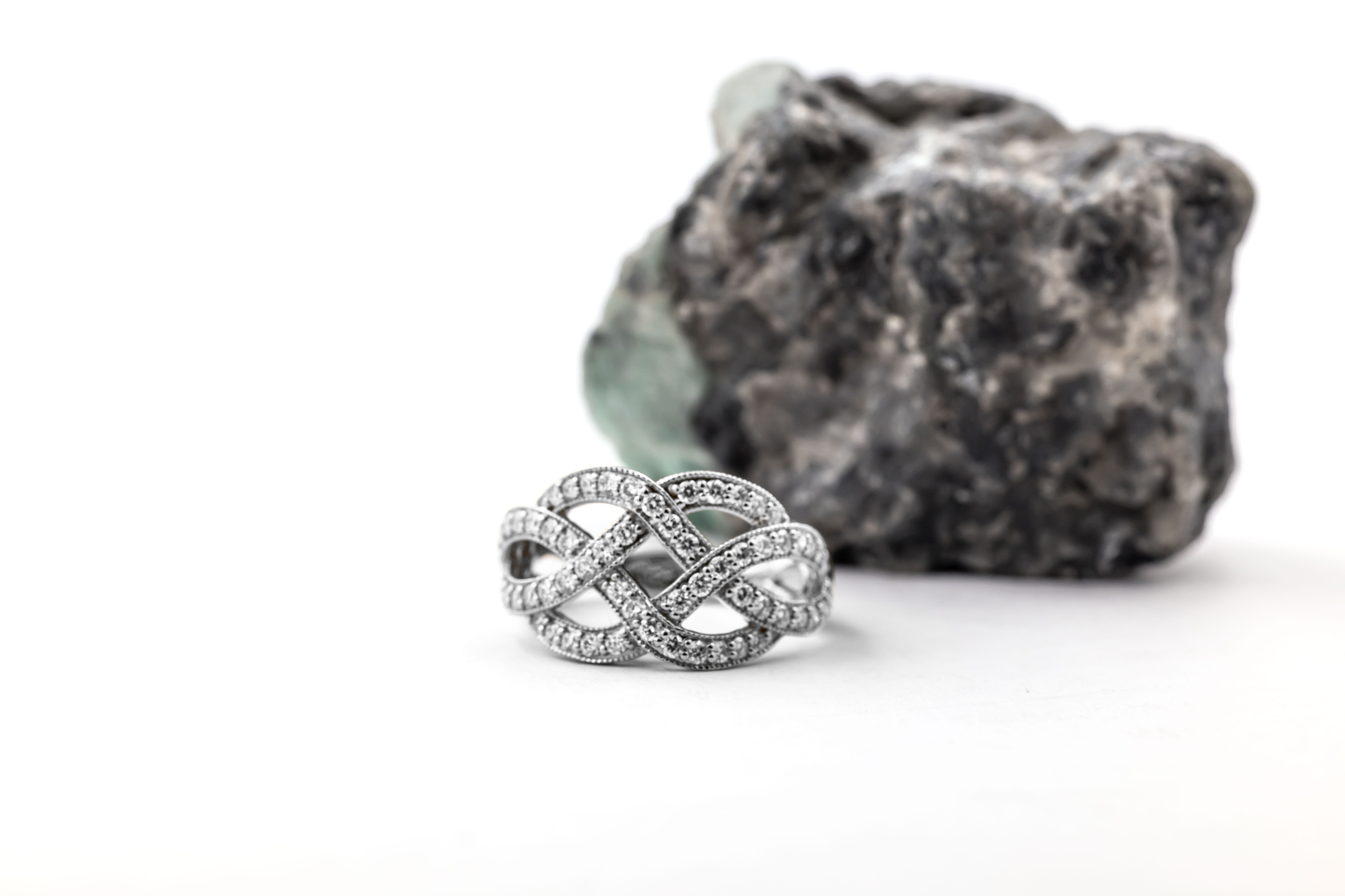 14K gold Diamond Celtic Knot Ring, From Ireland | My Irish Jeweler