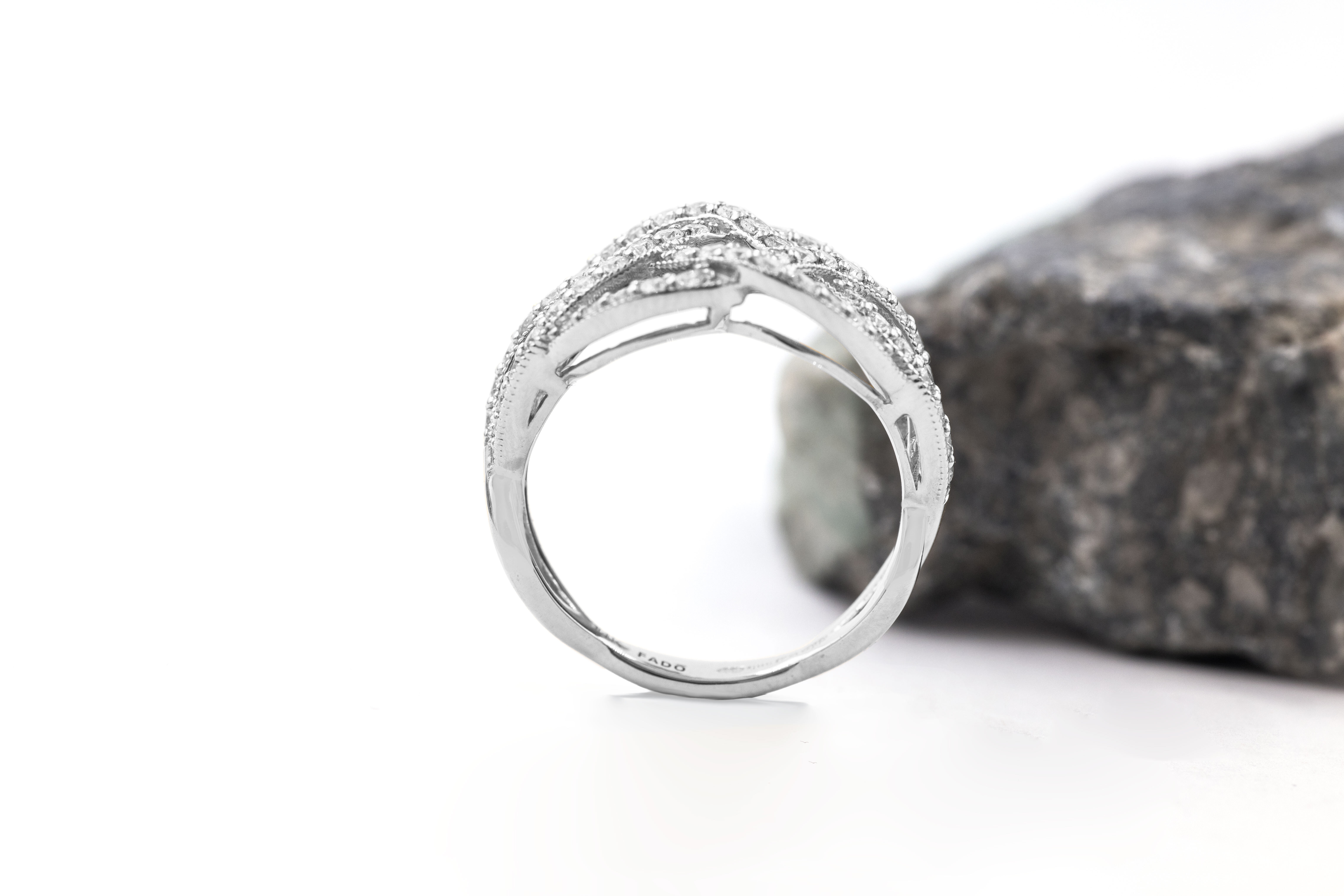 Gorgeous White Gold Celtic Knot Ring For Women