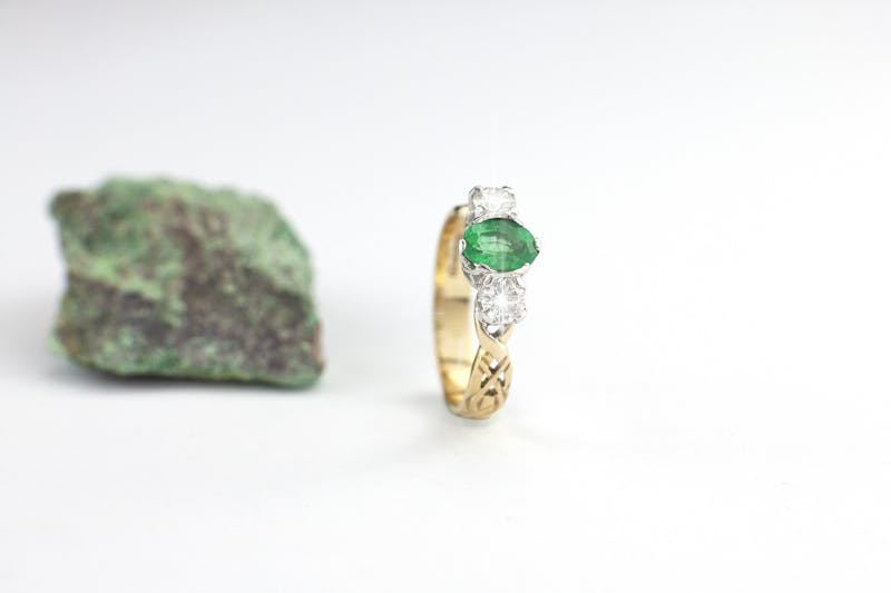 Irish 14K Yellow Gold Celtic Knot Engagement Ring For Women