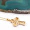 Small Womens Luxurious 14K Yellow Gold Celtic Cross Necklace - Gallery