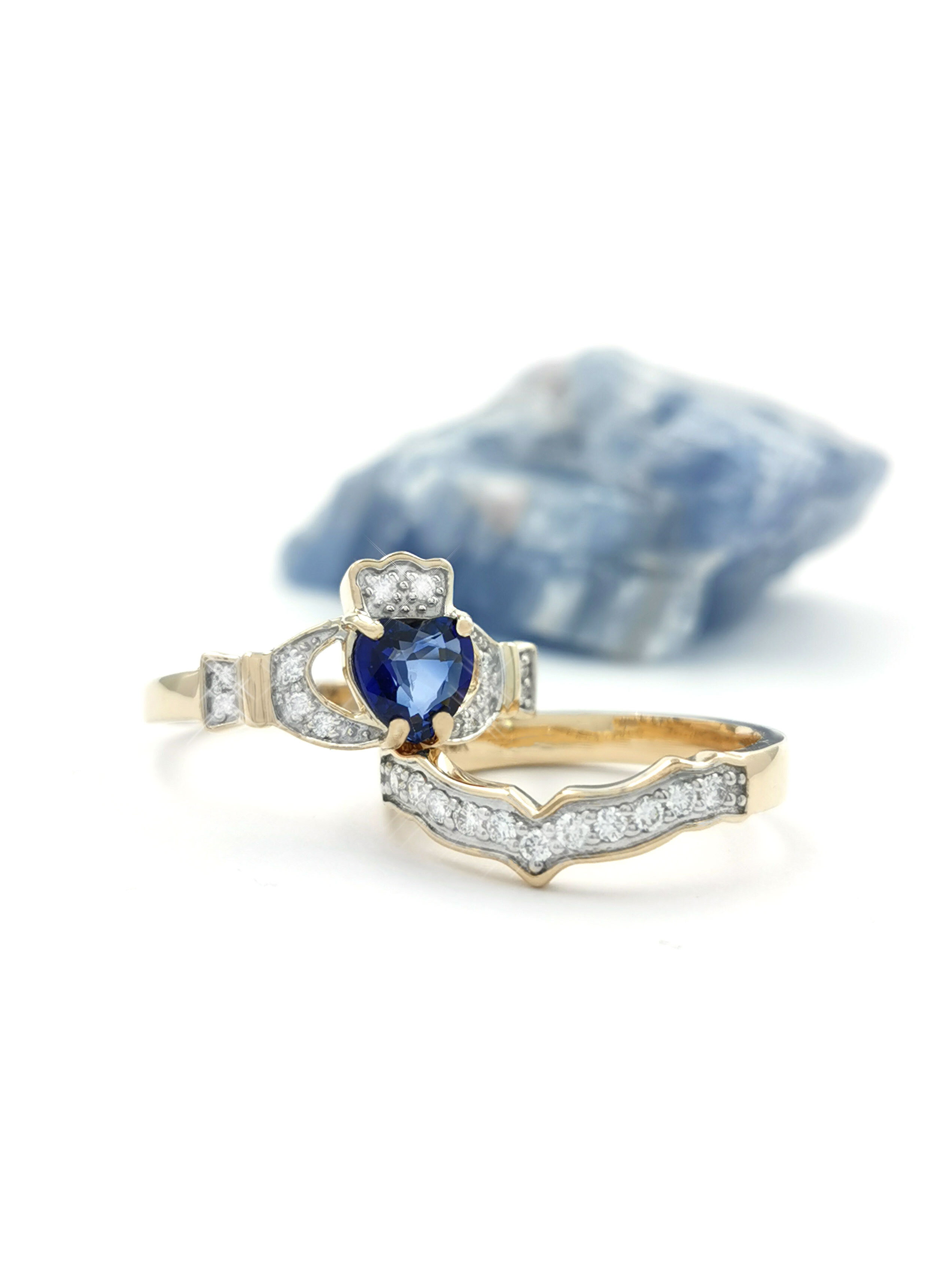 Wedding sets deals with sapphires