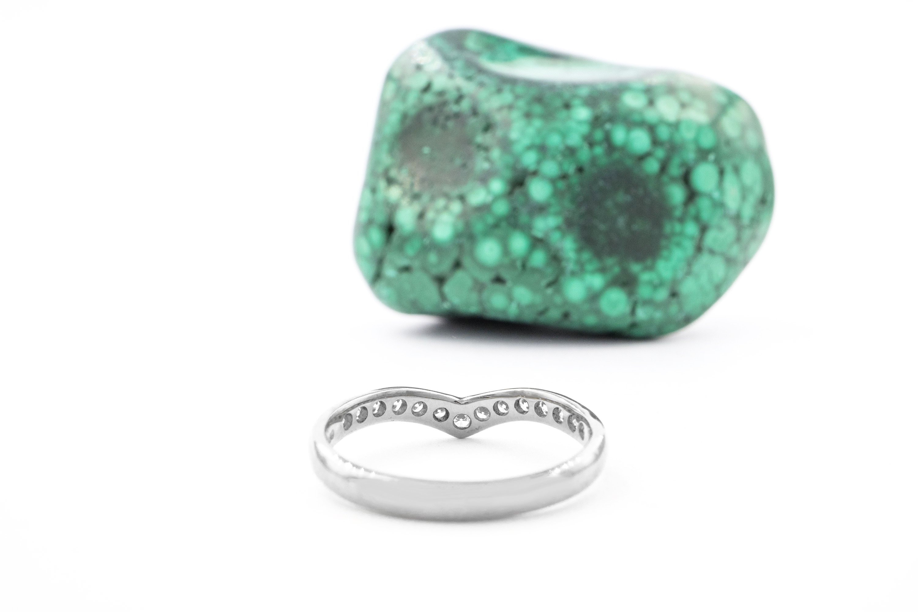 Gorgeous Platinum 950 Mo Anam Cara 2.0mm Ring For Women With a Polished Finish. Picture Of The Back.