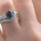 Attractive White Gold Claddagh & Celtic Knot 0.75ct Natural Sapphire Engagement Ring For Women - Gallery
