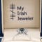 Authentic 14K White Gold Claddagh & Celtic Knot Ring For Women - Gallery