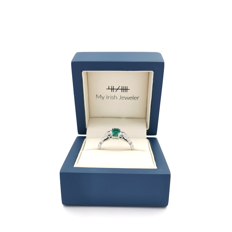 Gorgeous 14K White Gold Trinity Knot Ring For Women. In Luxury Packaging.