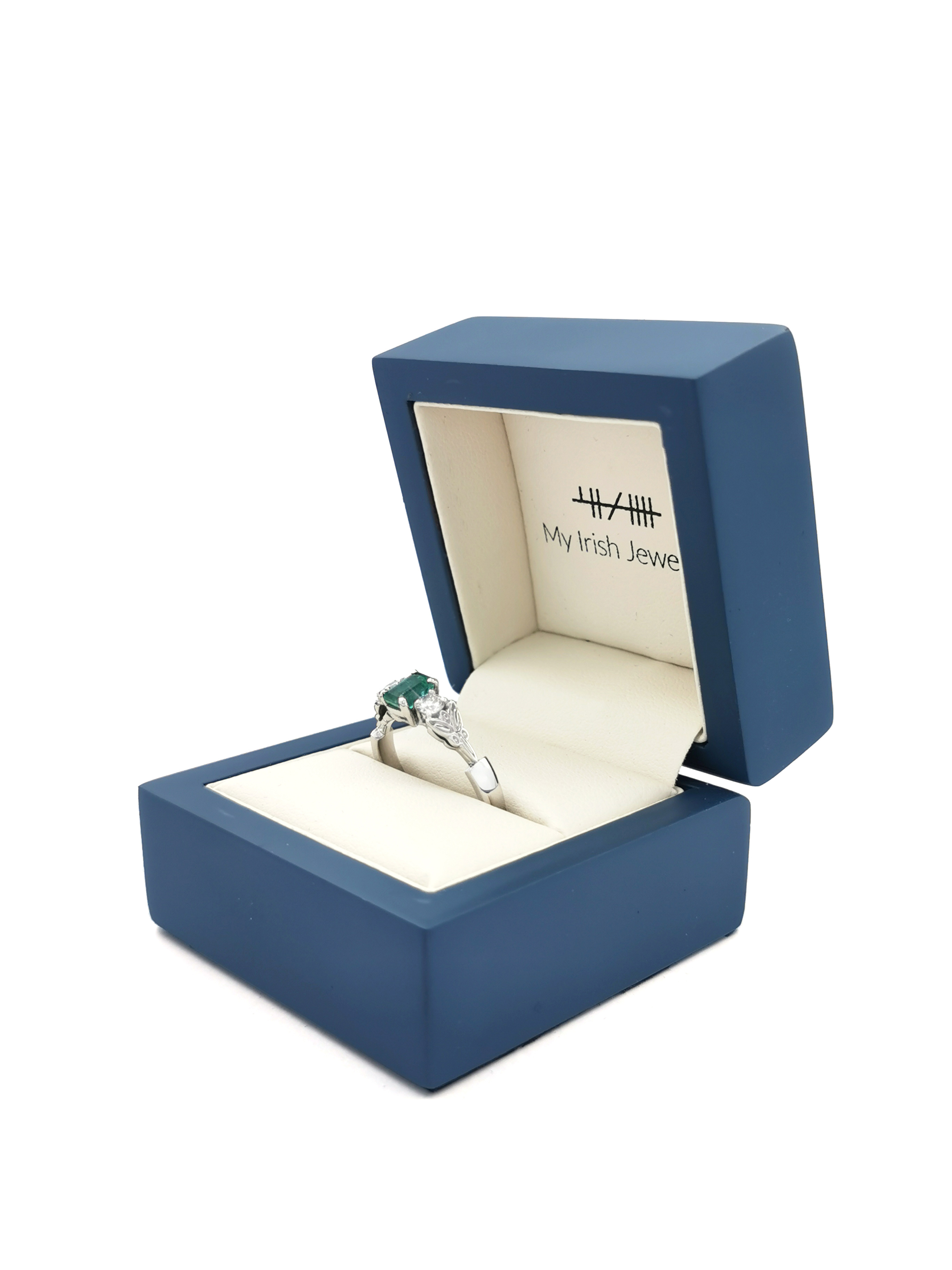 Striking 14K White Gold Trinity Knot Engagement Ring For Women. In Luxury Packaging.