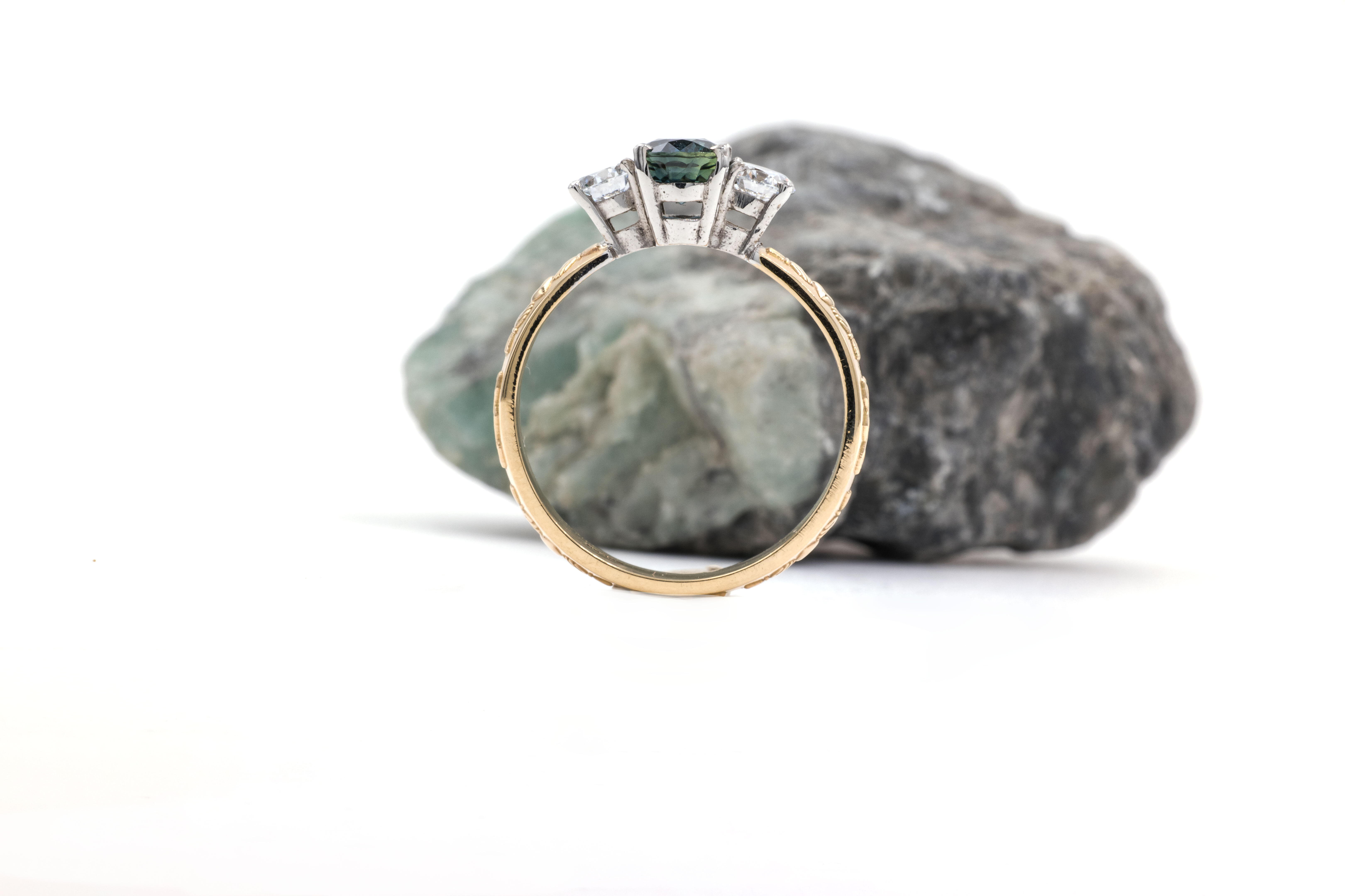 Genuine Yellow Gold Claddagh & Celtic Knot Ring With a Polished Finish For Women