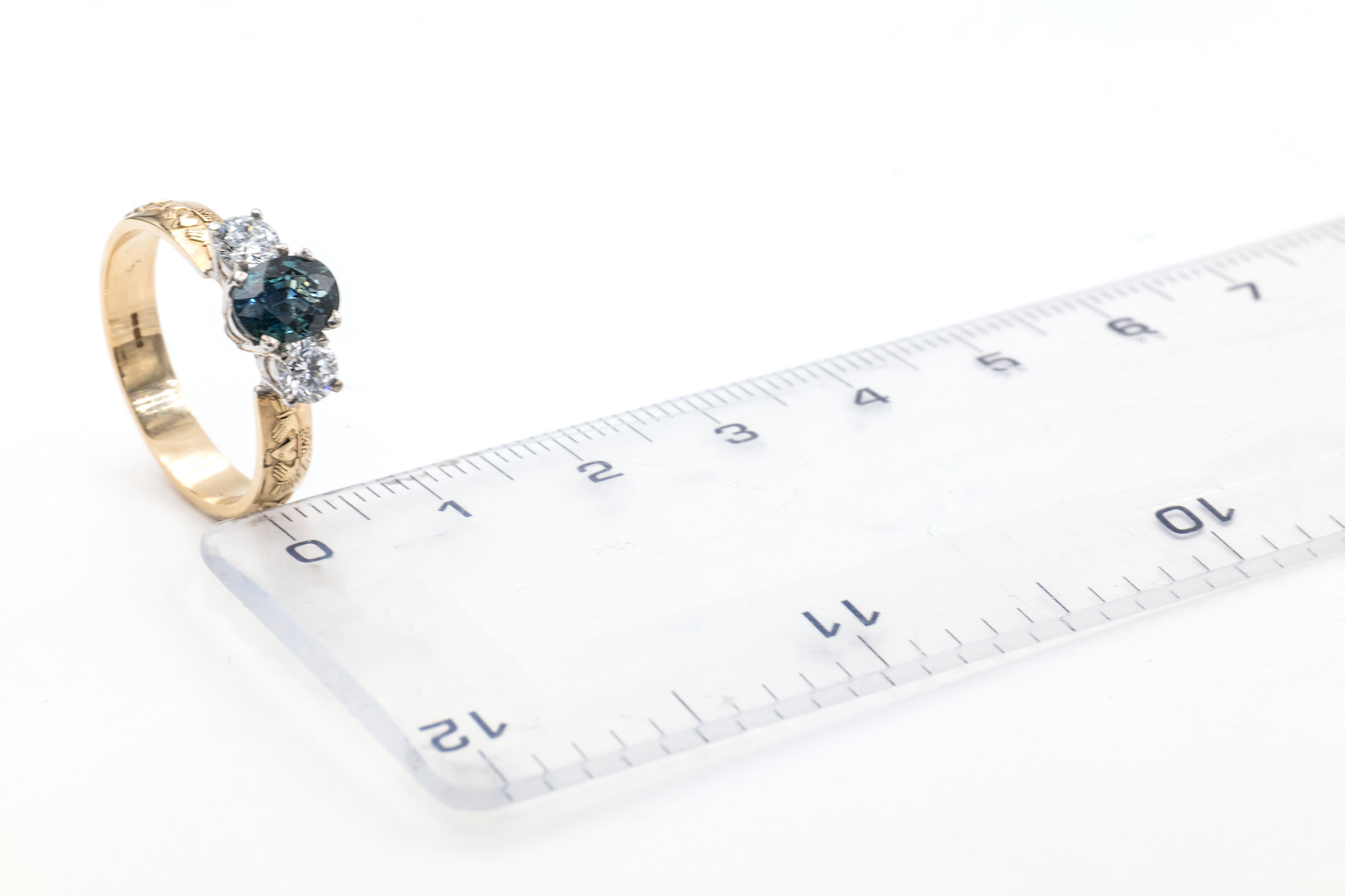 Womens Polished Claddagh 0.75ct Natural Sapphire Ring in Real 14K Yellow Gold