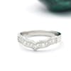 14 K white Gold 11 Diamond Shaped Wedding Ring