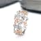 Womens Shamrock Wedding Ring in Real White Gold & Rose Gold - Gallery