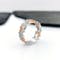 Womens Shamrock & Trinity Knot Ring in White Gold & Rose Gold - Gallery