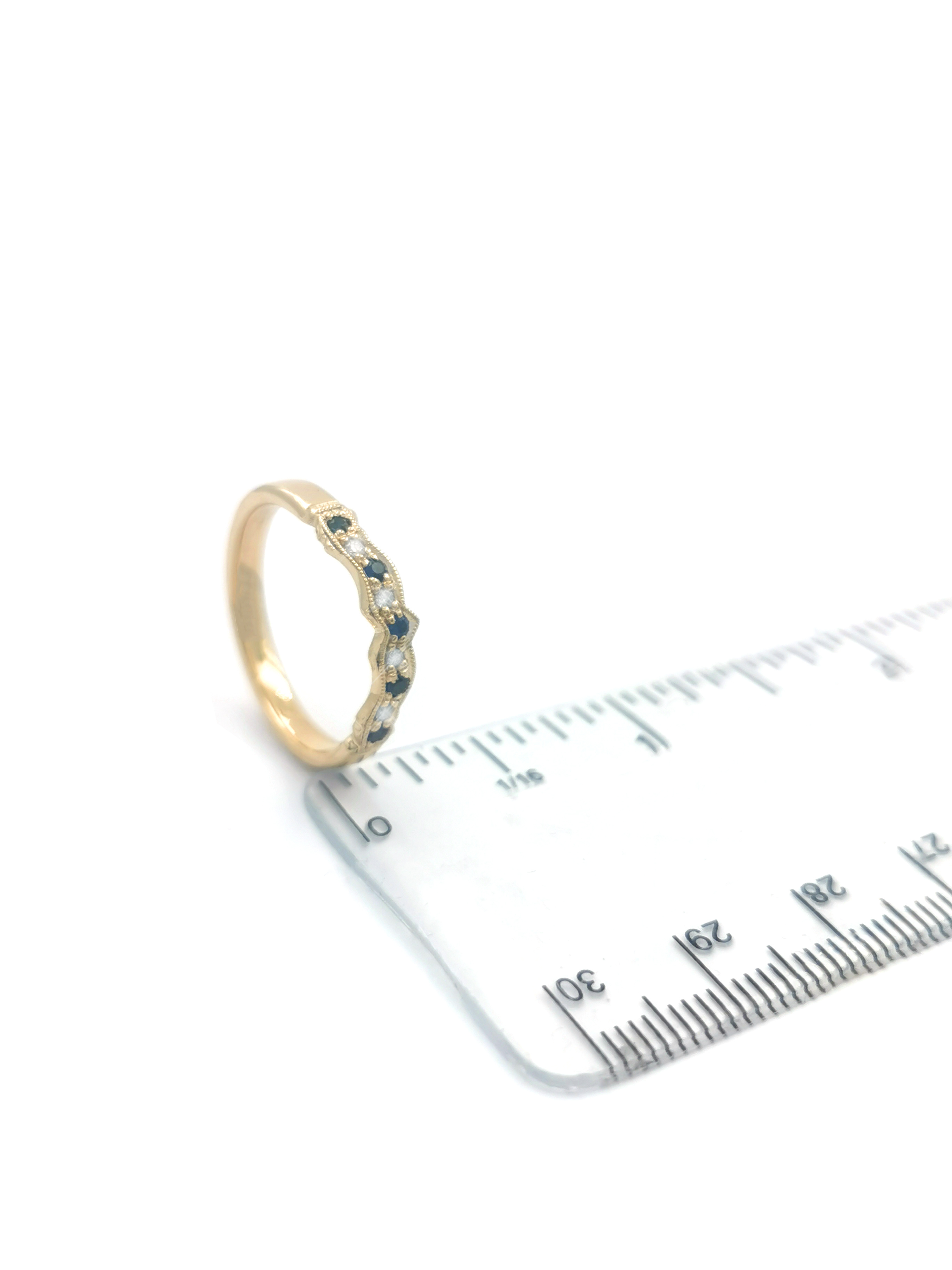 Womens Claddagh Ring in Yellow Gold. Picture For Scale.