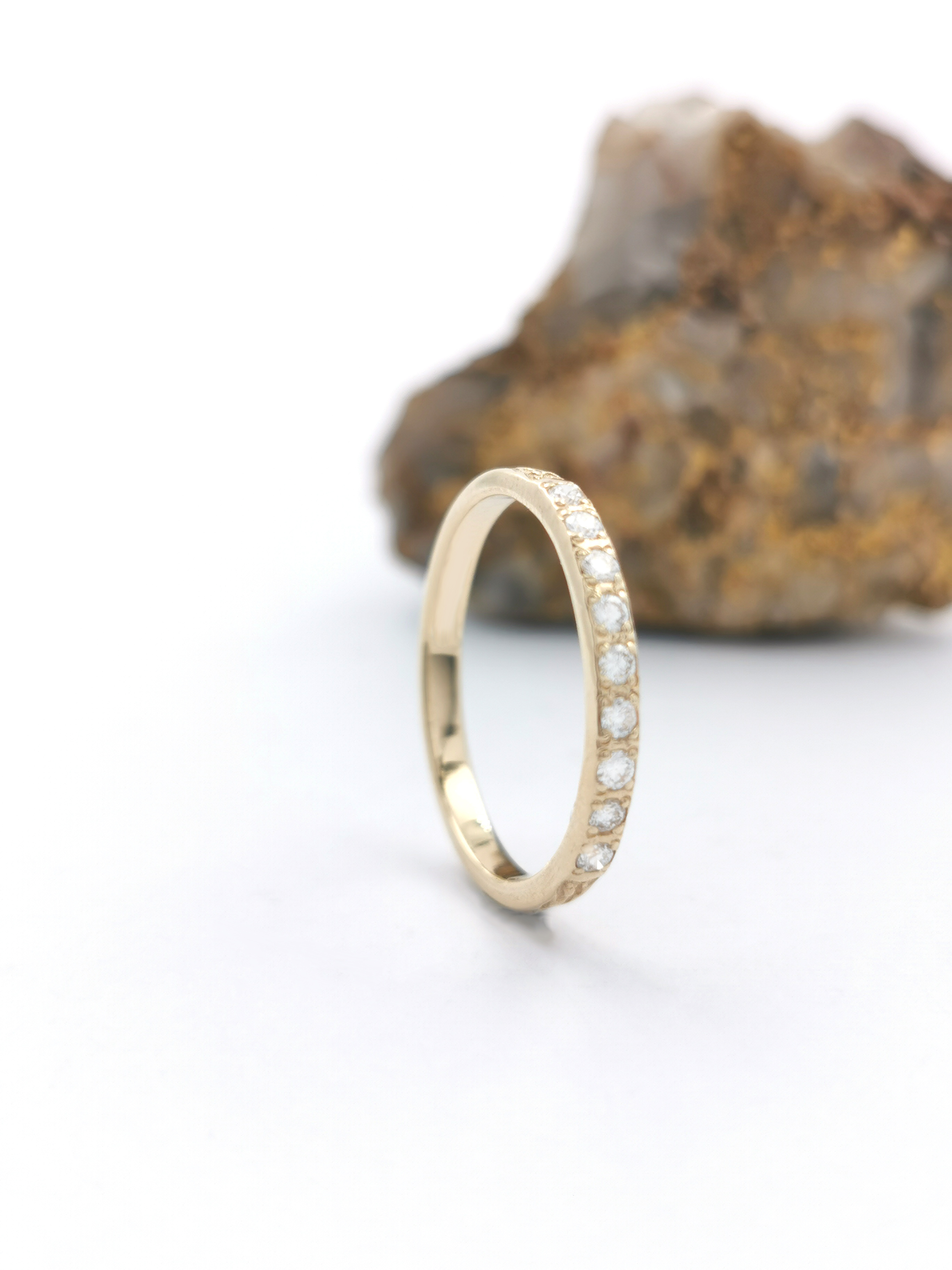 Real Yellow Gold Trinity Knot & Celtic Knot 0.50ct Natural Ruby Ring For Women With a Polished Finish. Side View.