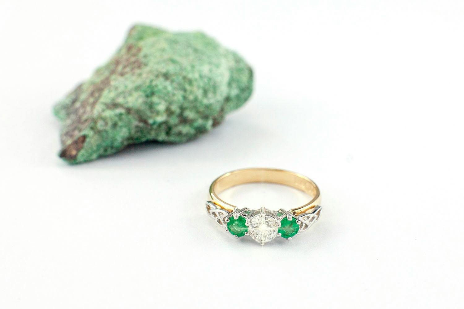 Three Stone Trinity Knot Engagement Ring, From… | My Irish Jeweler