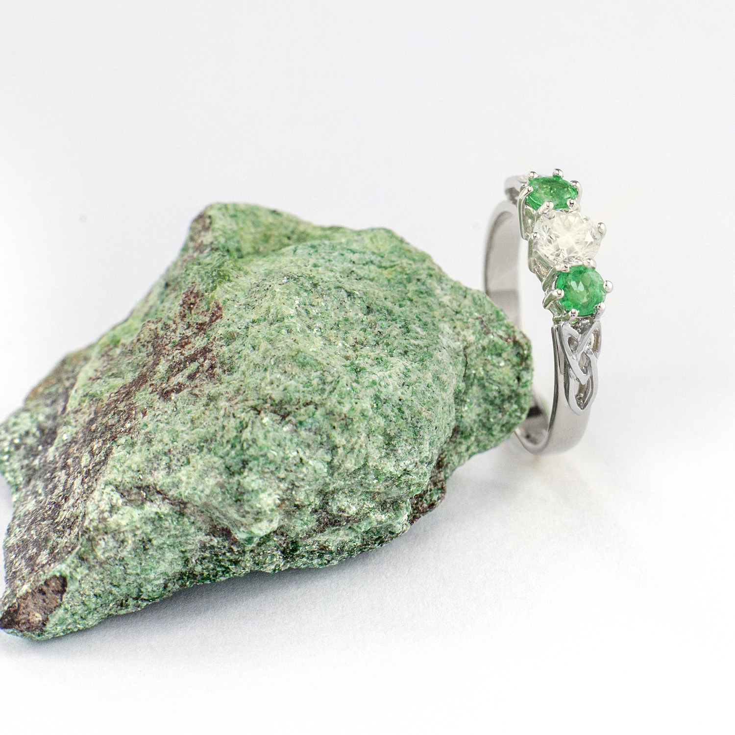 Three Stone Trinity Knot Engagement Ring, From… | My Irish Jeweler