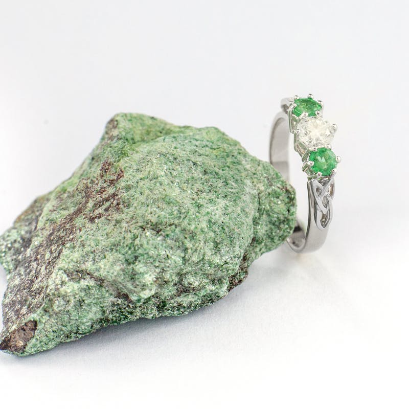 Three Stone Trinity Knot Engagement Ring, From… | My Irish Jeweler