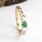 14K Emerald And Diamond Trinity Knot Ring - Gallery