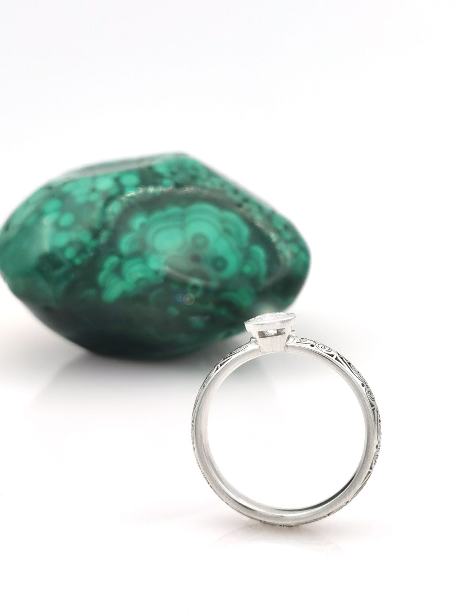 Authentic White Gold Celtic Knot 3.5mm Ring For Women