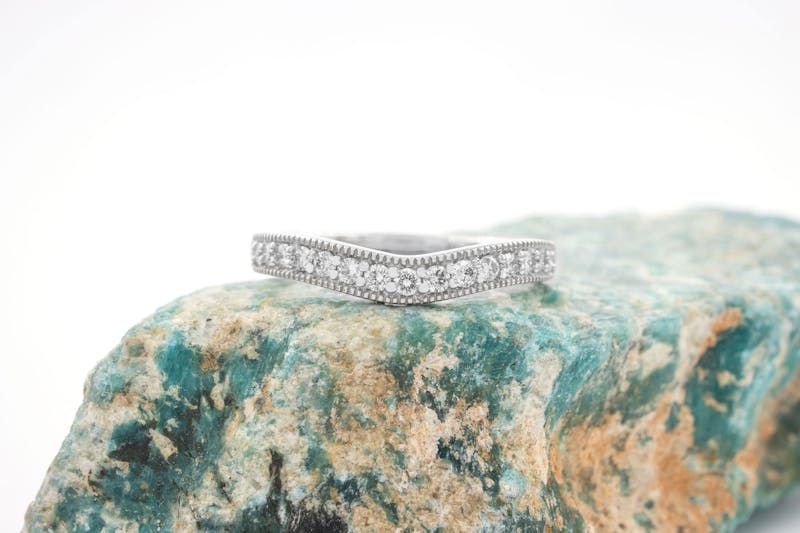 Womens Mo Anam Cara Ring in Real 14K White Gold