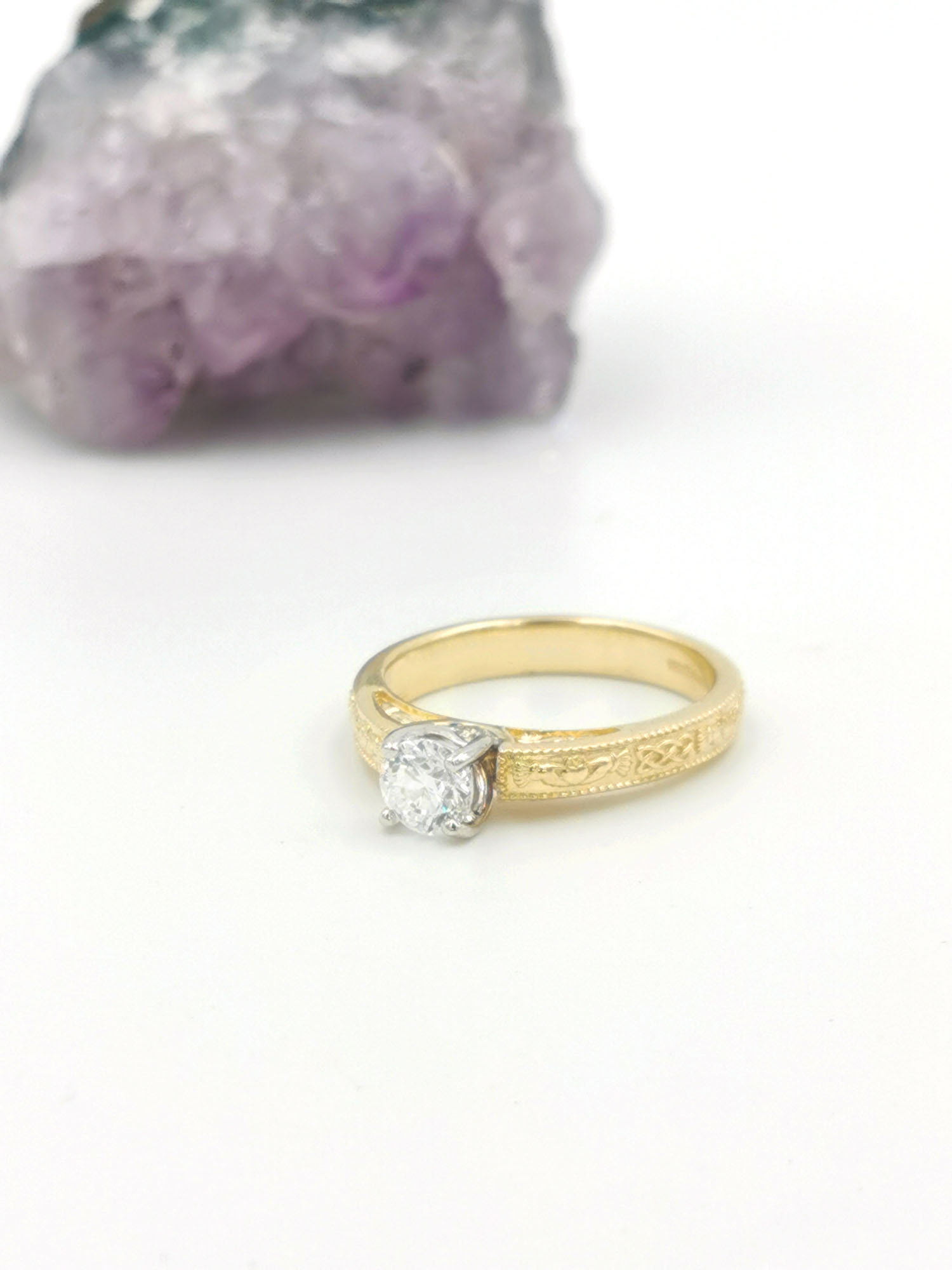 14k yellow online gold engagement rings