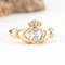 14K Gold Diamond Claddagh Ring - Gallery