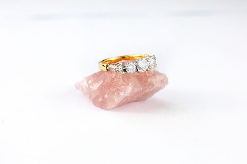 14k Three Stone Trinity Knot Engagement Ring, Made… | My Irish Jeweler