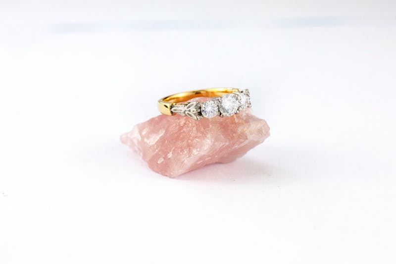 14k Three Stone Trinity Knot Engagement Ring, Made… | My Irish Jeweler