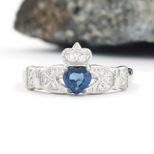 Sapphire Celtic Wedding Rings