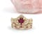 Ruby and Diamond Claddagh Ring Set - Gallery