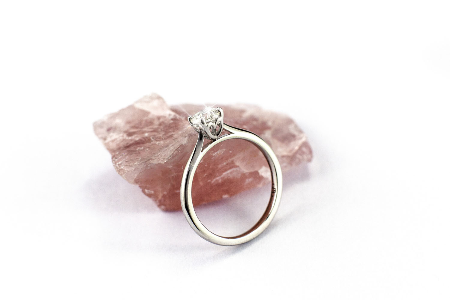 Womens Mo Anam Cara Engagement Ring in White Gold
