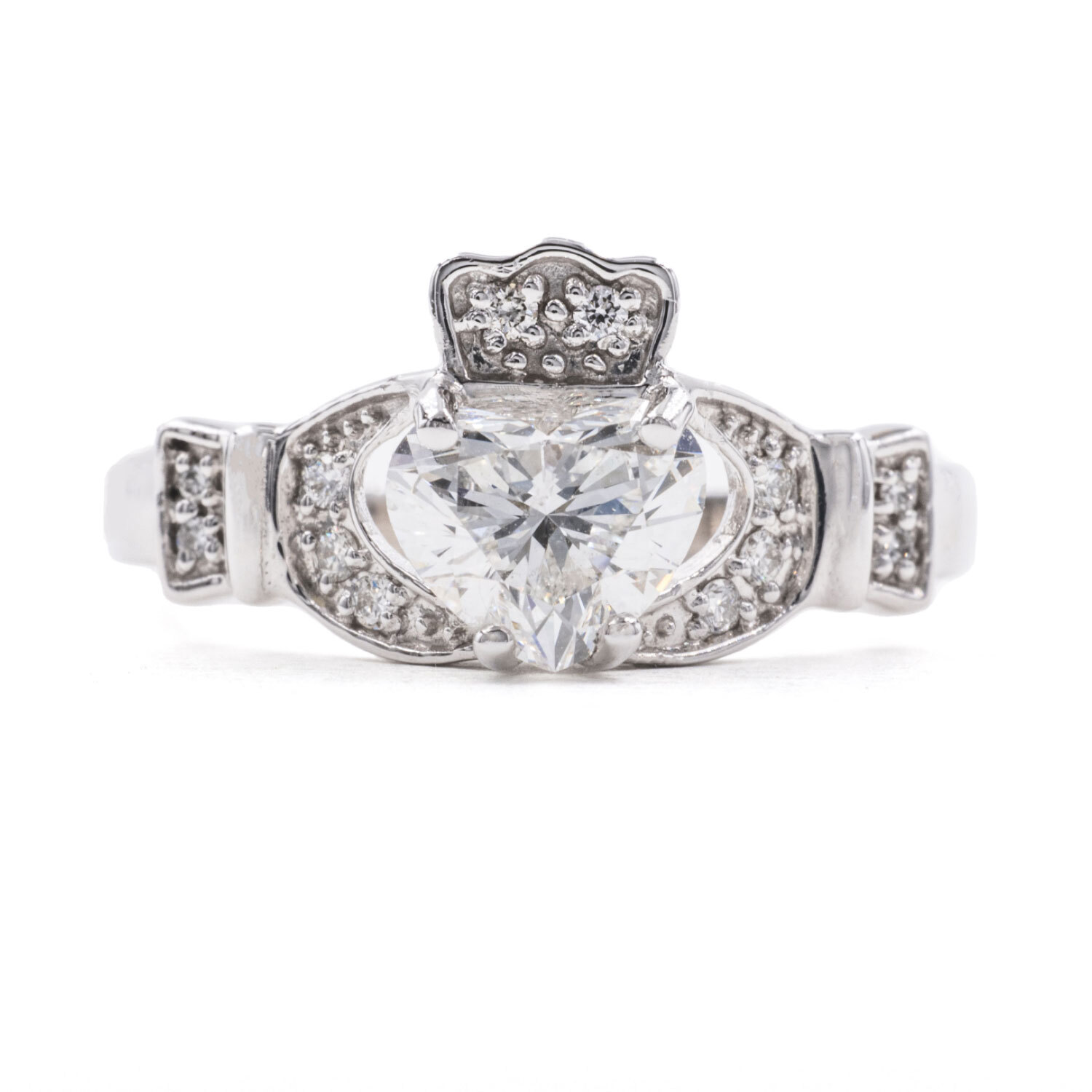 1ct Diamond Claddagh Ring, From Ireland My Irish Jeweler