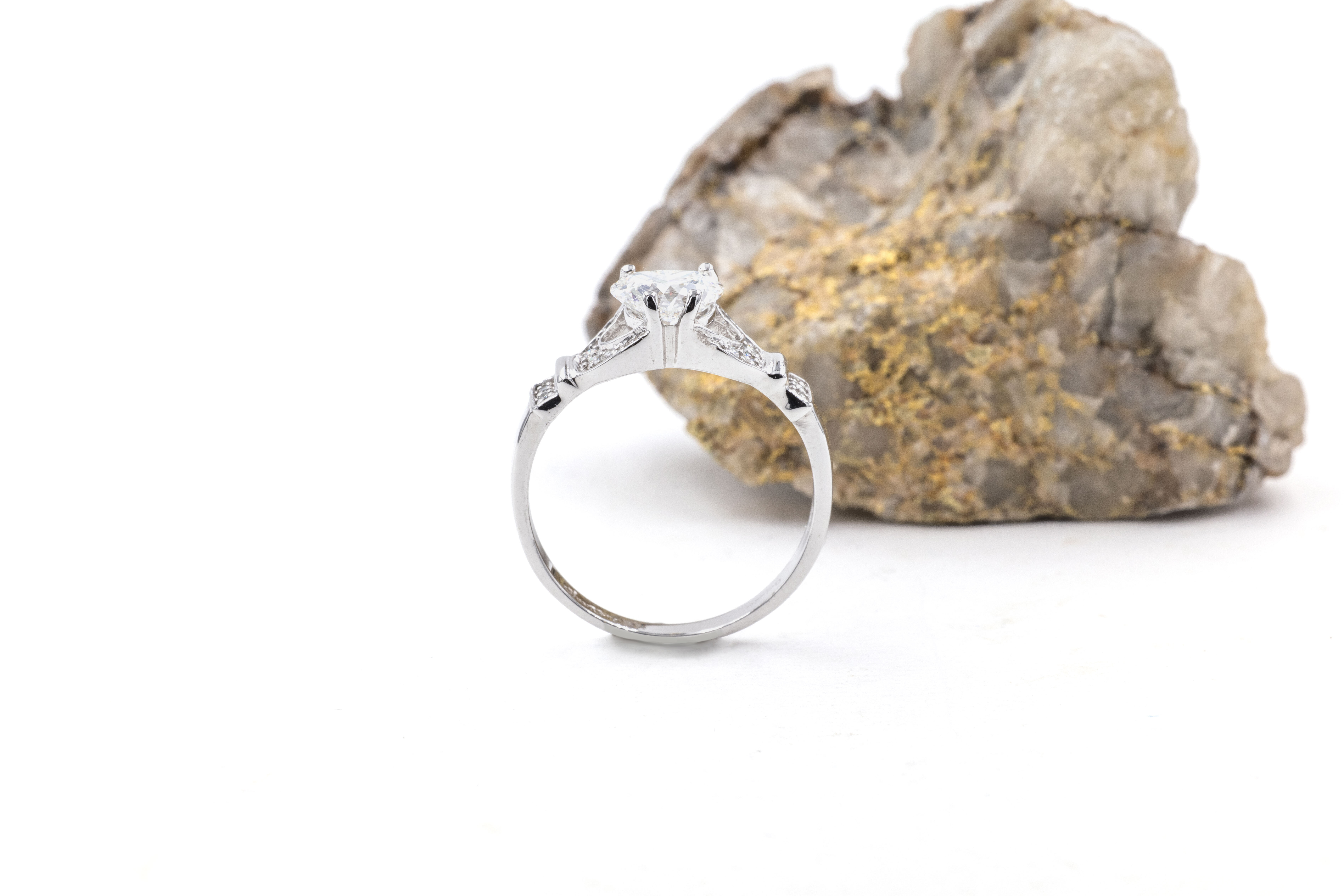 Irish White Gold Claddagh 2.5mm Ring For Women