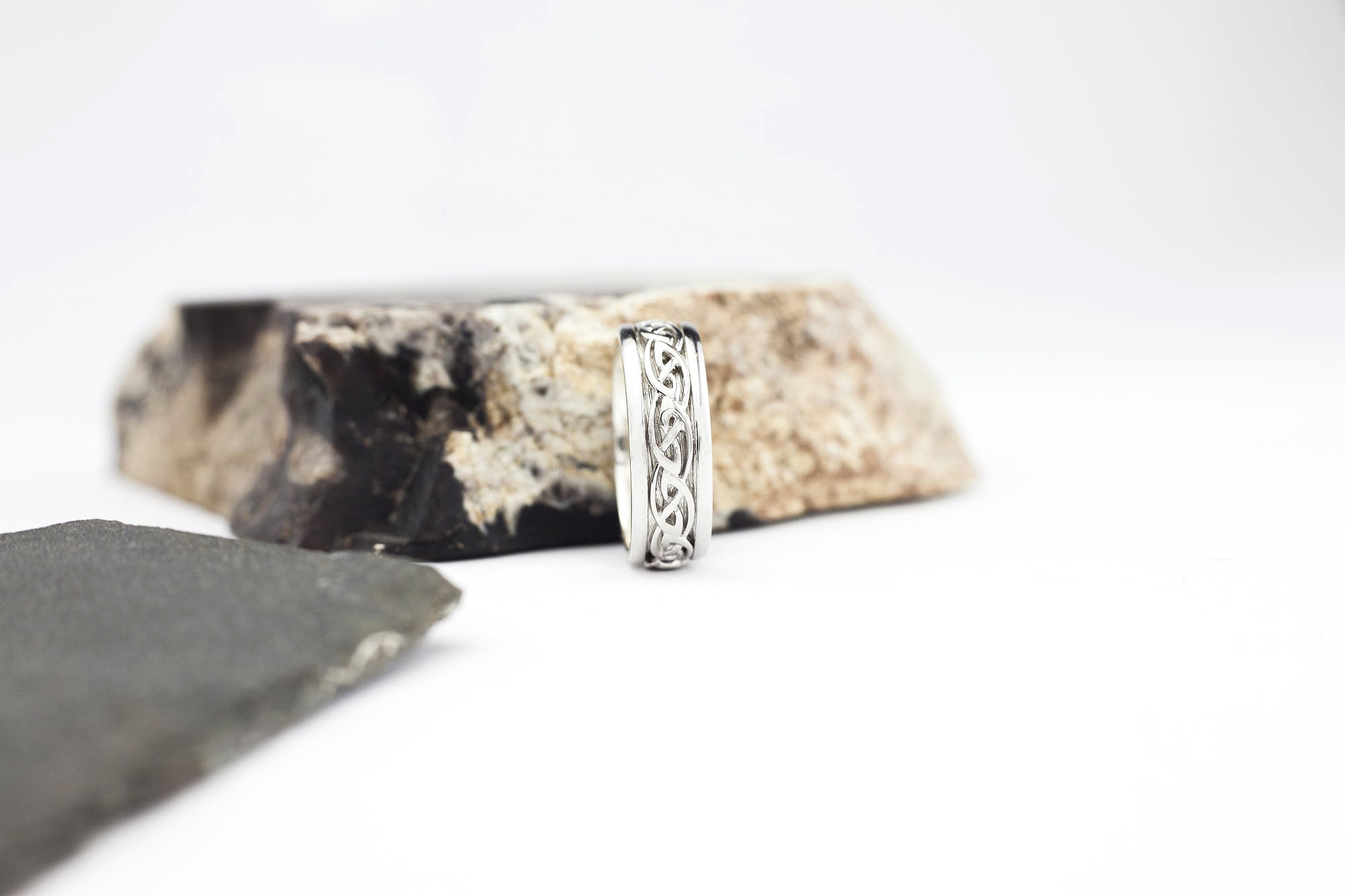 Real Sterling Silver Celtic Knot Wedding Ring For Women