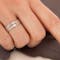 Striking 14K White Gold Celtic Knot 6.9mm Ring For Women - Model Photo - Gallery