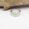 Ogham 7.3mm Ring in 14K White Gold & Yellow Gold - Gallery
