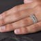 Mens Claddagh 9.3mm Ring in Real 14K White Gold - Model Photo - Gallery