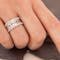 Striking 14K White Gold Celtic Knot 9.0mm Ring For Women - Model Photo - Gallery